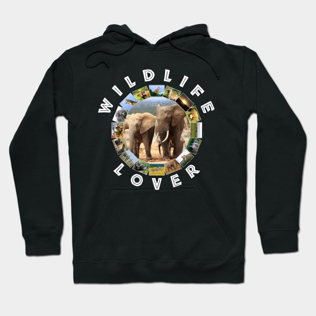 Wildlife Lover Elephant Siblings Hoodie by PathblazerStudios